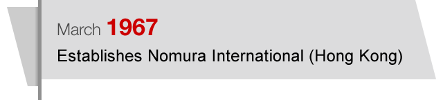 March1967 Establishes Nomura International (Hong Kong)