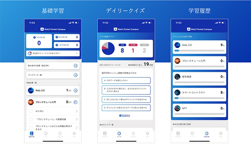 基礎学習 デイリークイズ 学習履歴