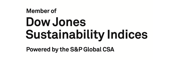 Member of Dow Jones Sustainablility Indices Powered by the S&P Global CSA